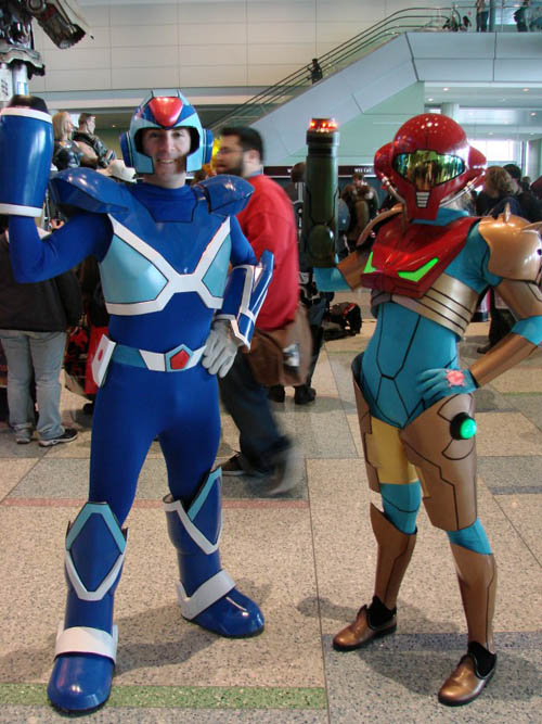 Pax East 2013 Cosplay Mega Man X and Samus Aran