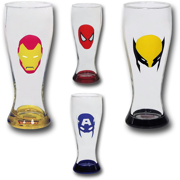 Marvel Minimal Mask Soda Glass Set