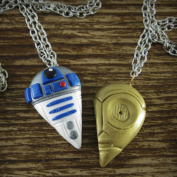 R2D2 and C3PO Best Friends Necklace Set