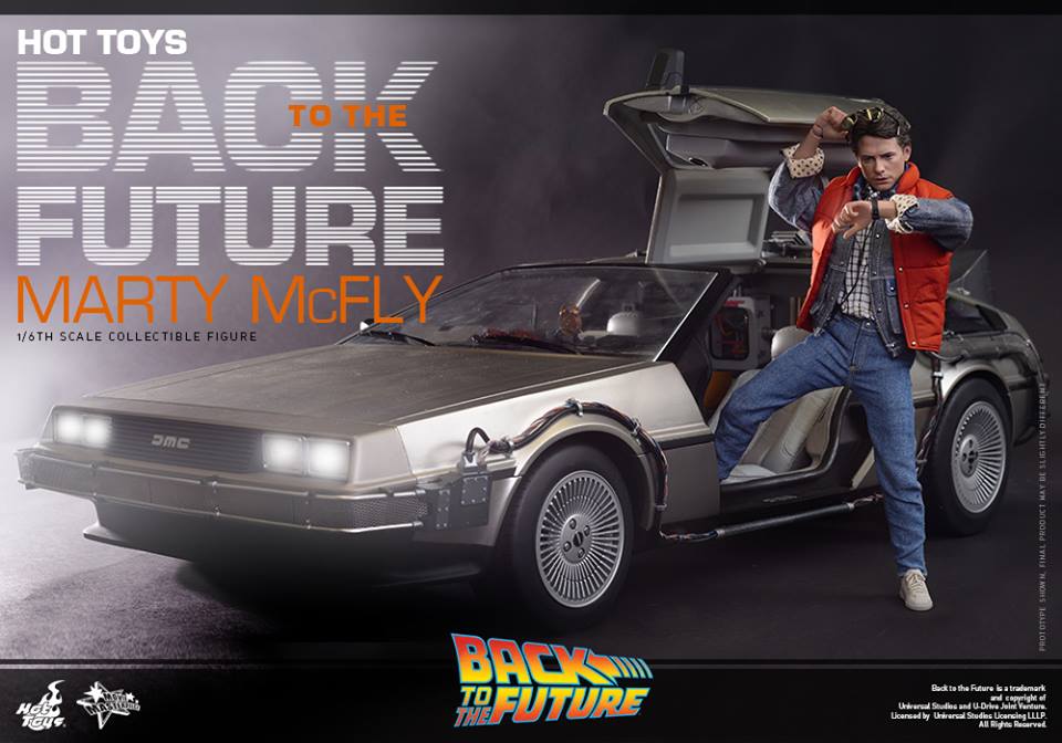 Hot Toys Back to the Future Marty McFly with DeLorean