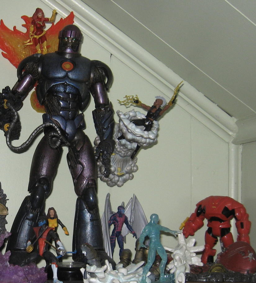 Nimrod led sentinel attack repelled by select group of X-Men.