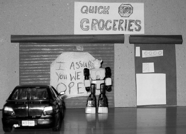 The same scene done with Tf's for a photo contest.  Notice Ricochet's plates are from New Jersey!