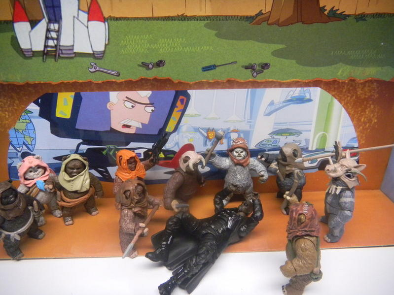 The Ewoks go savage and beat down Nick Fury.  None of his SHIELD training has prepared him for tiny teddy bears that go feral.