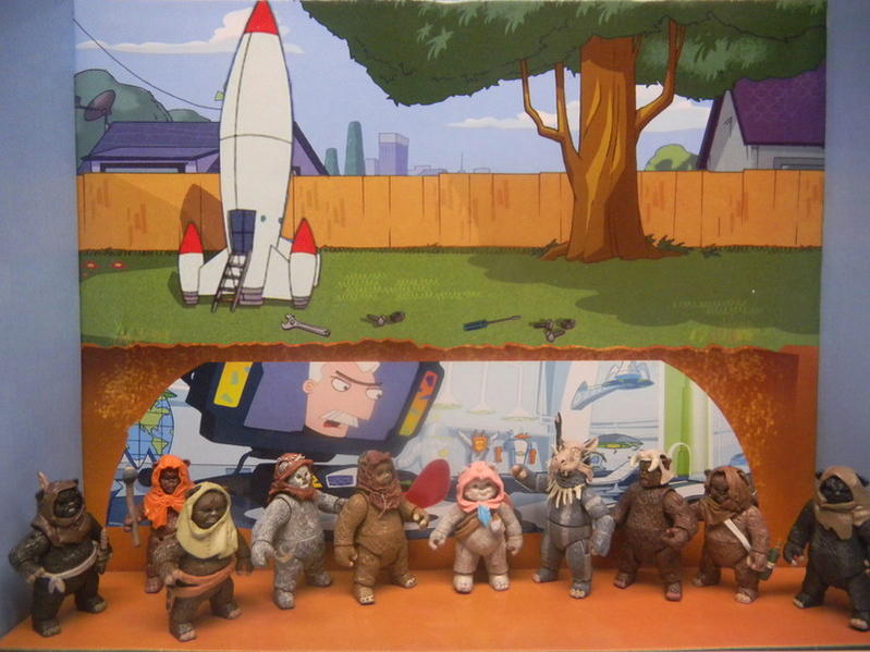 The Ewoks have taken over Agent P's underground HQ
