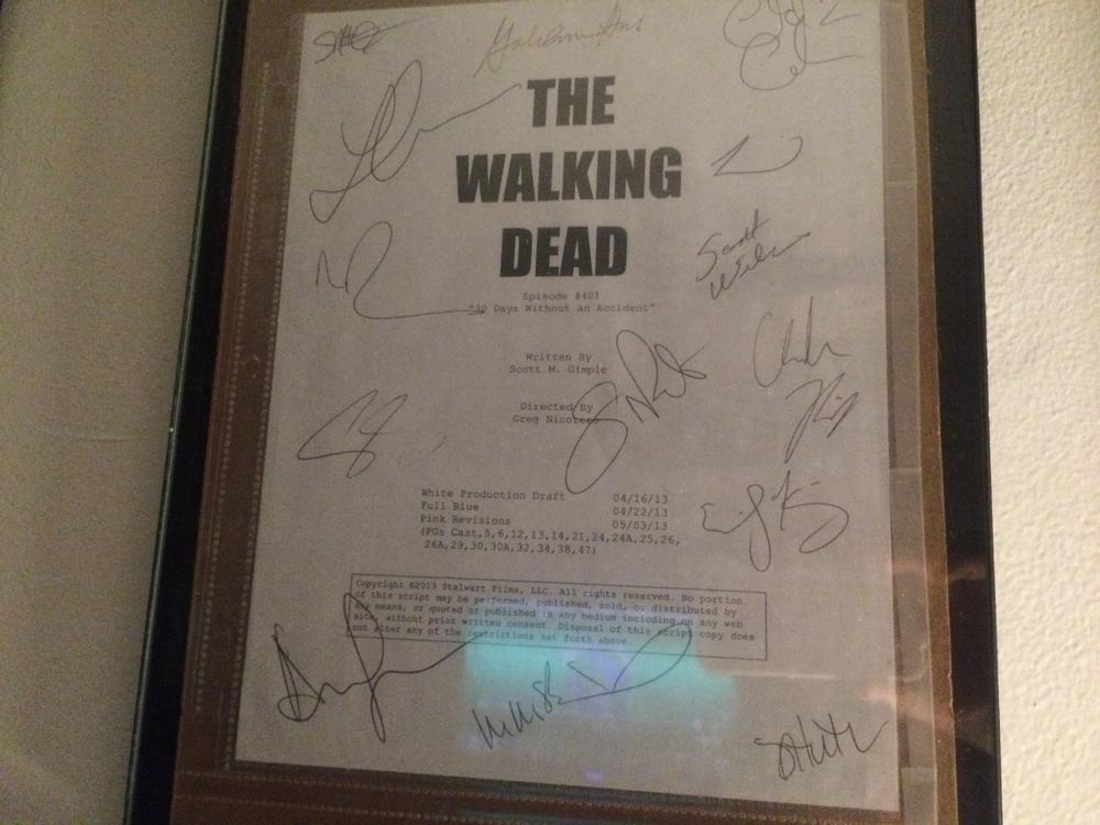 This has to be my favorite piece the front page script of season 4 episode 1 30 days without an accident signed my the entire cast