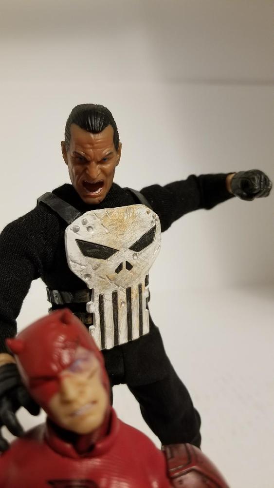 Daredevil (authentic) vs Punisher (knockoff)