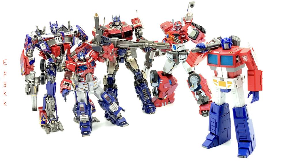 [left to right]
Black Apple, Flame Toys (Kx3), 3A, Banana Force, Transform Element
Transformers (various)
Optimus Prime