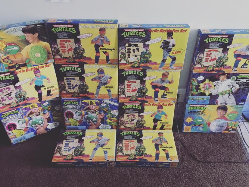 Stacks of TMNT Battle Sets
