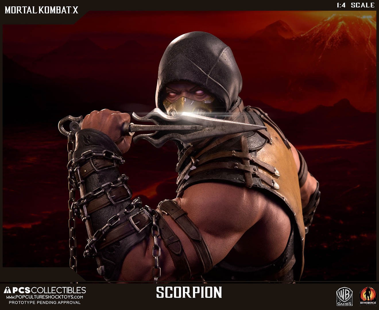 Скорпион 21 августа 2023. Premium Collectibles Studio Mortal Kombat. Sideshow мортал комбат. ПК Скорпион. Игровой ПК Скорпион.