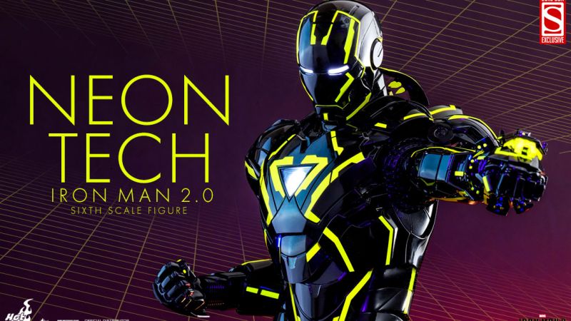 Hot Toys Neon Tech Iron Man 2.0 Sixth Scale Figure