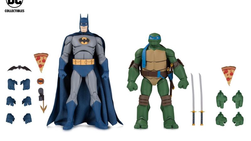 Batman vs TMNT Leo and Batman