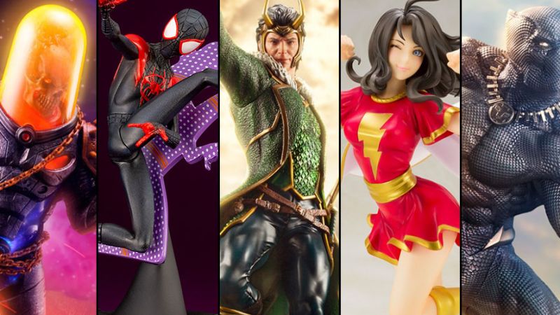 Marvel and DC Koto Statues Banner