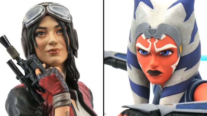 Star Wars Ahsoka and Aphra Busts