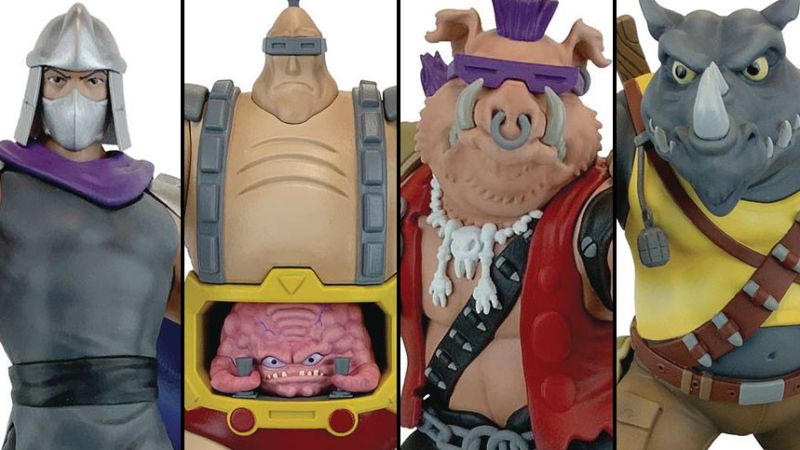 TMNT - Shredder, Krang, Bebop, and Rocksteady Statues by PCS - The