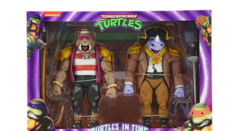 NECA Turtle In Time Bebop and Rocksteady 001