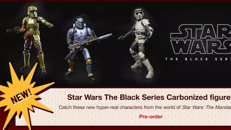 Starwars Mandalorian CARBONIZED BLACK SERIES Target exclusive group shot