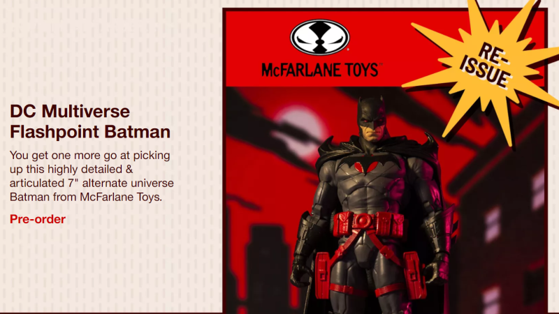 flash point batman target reissue