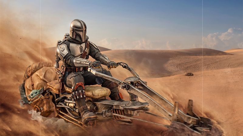 The Mandalorian on Speederbike IS 09