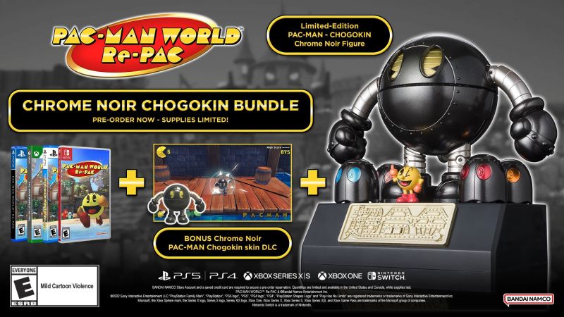 Pac Man Chrome Noir Chogokin 001