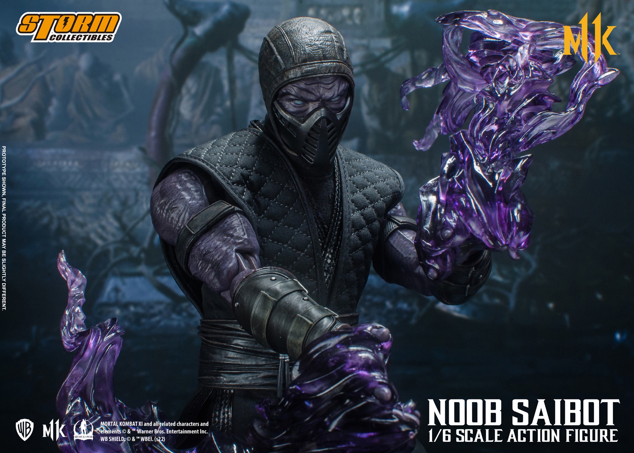 NEW Storm Toys Mortal Combat Black Ninja NOOB SAIBOT 1/12 Male 6