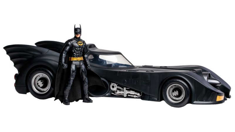 Batmobile and Batman (Keaton) (Gold Label) 7 Inch Scale Vehicle