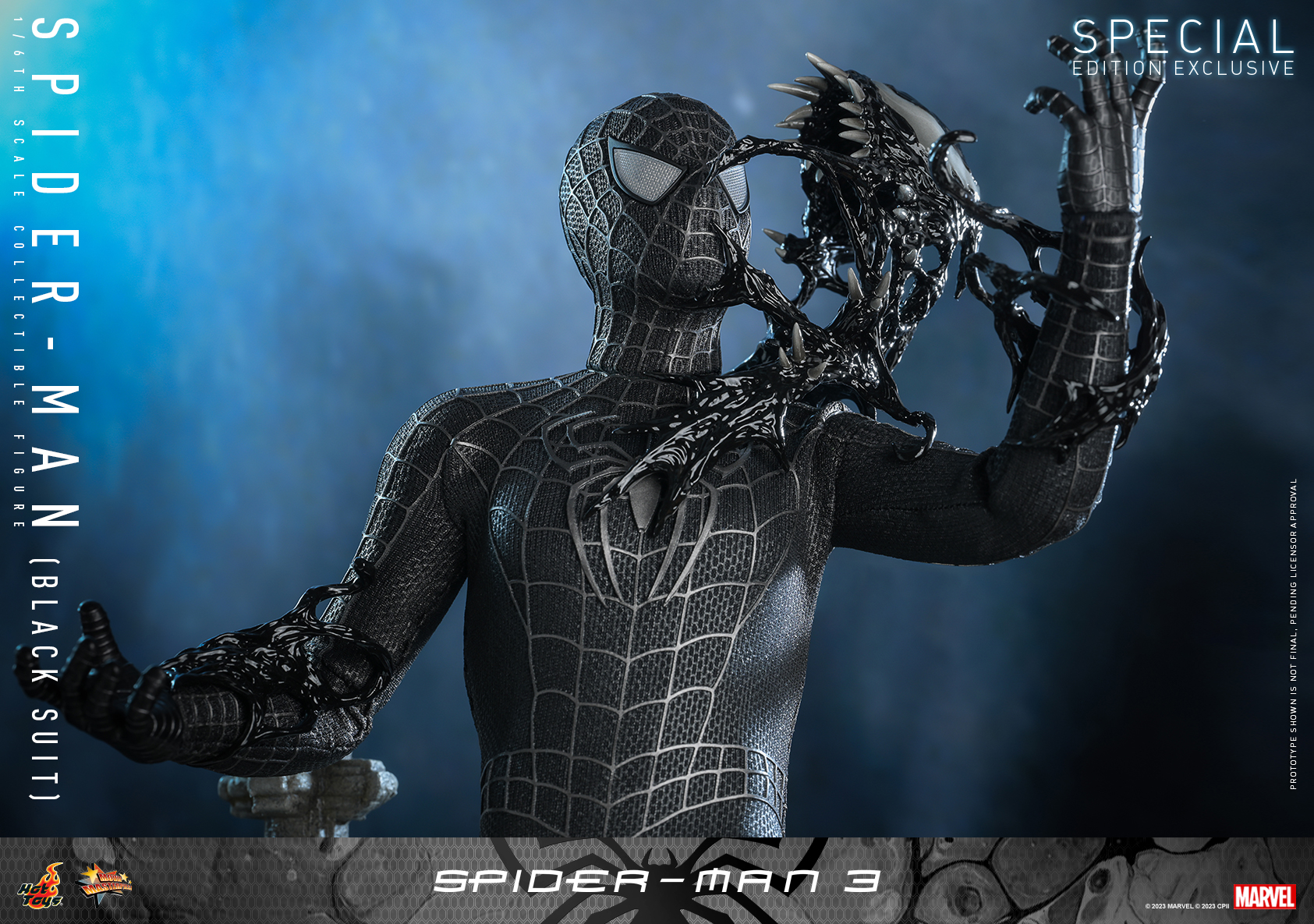 Spider-Man 3 - Black Suit Spider-Man by Hot Toys - The Toyark - News