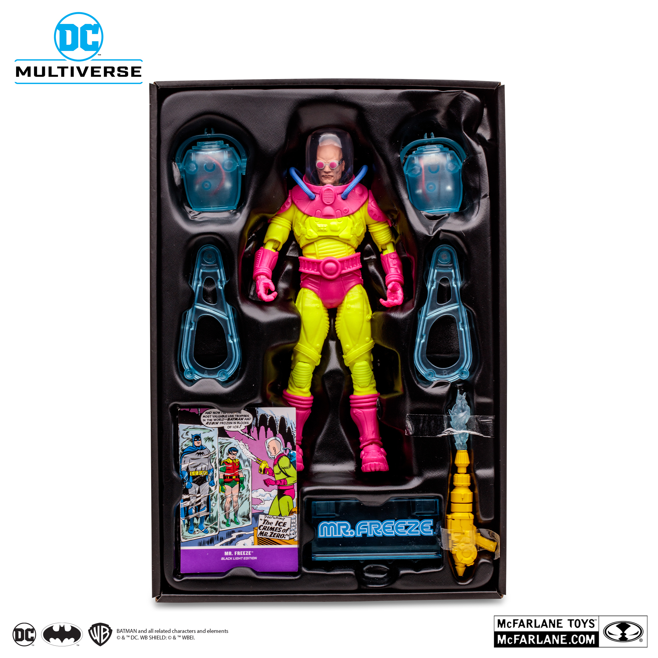 【限定】Mr. Freeze ブラックライトエディション DC Multiverse Batman and Robin 7 Inch Action Figure