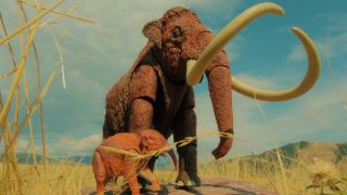 mammoth and calf outside 4